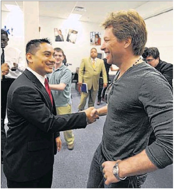 Giovan Bazan and Jon Bon Jovi