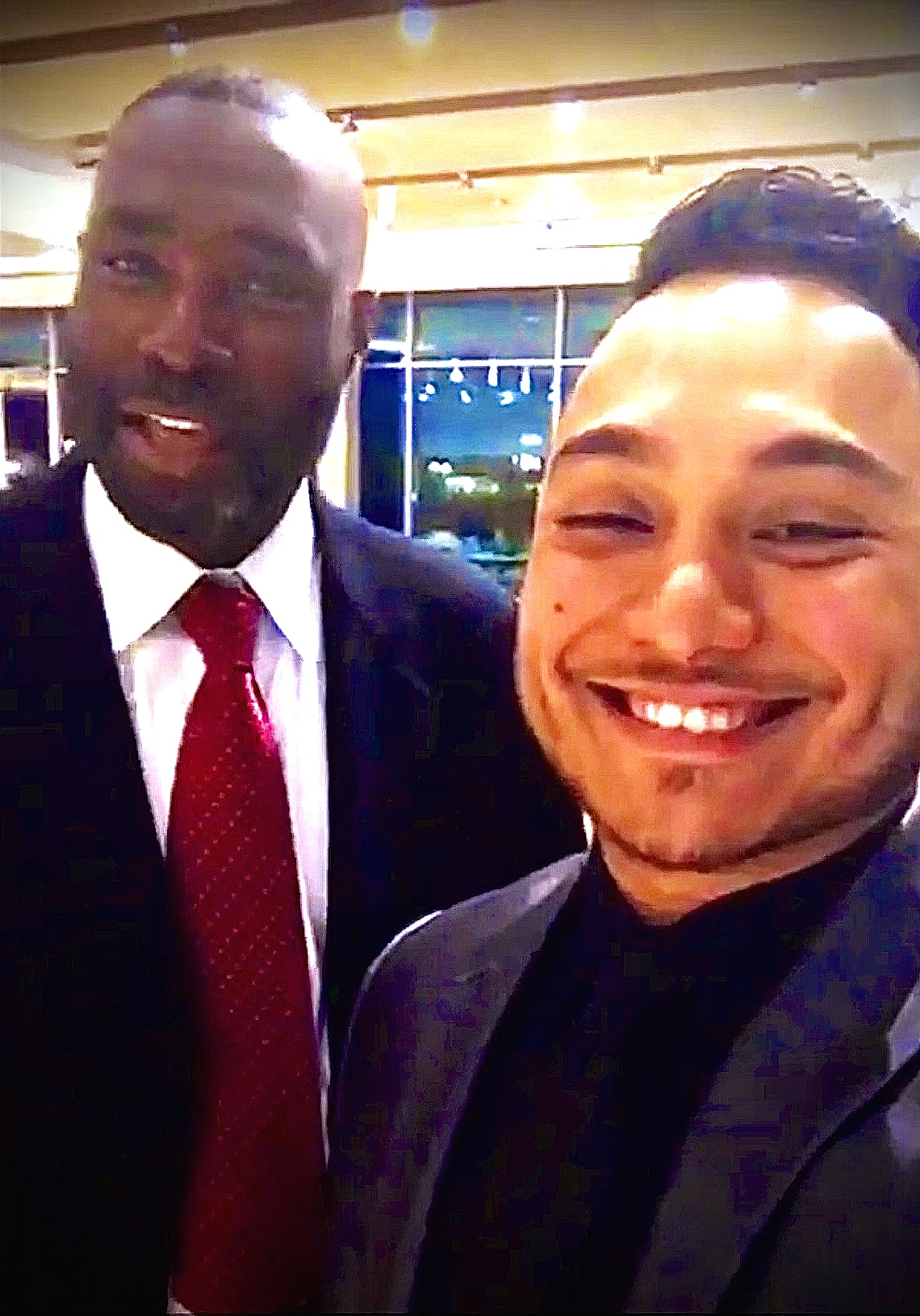 Giovan Bazan with Antwone Fisher
